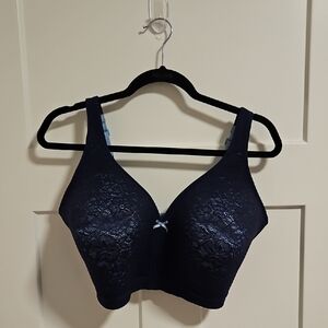 Elegant Dark Blue Lace Bra